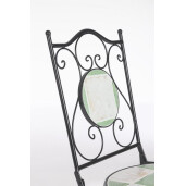 Set 2 scaune pliabile otel ceramica multicolora Loire 38x46x92h