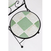 Set 2 scaune pliabile otel ceramica multicolora Loire 38x46x92h