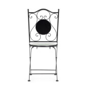 Set 2 scaune pliabile otel ceramica multicolora Loire 38x46x92h