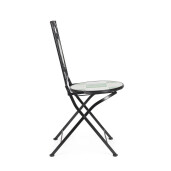 Set 2 scaune pliabile otel ceramica multicolora Loire 38x46x92h