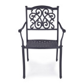 Set 4 scaune gradina aluminiu gri antracit Ivrea 65x60x92h