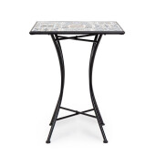 Masa otel ceramica multicolora Mykonos 60x60x75h