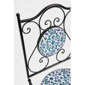 Set 2 scaune gradina otel ceramica Samos 38x46x92 cm