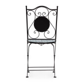 Set 2 scaune gradina otel ceramica Samos 38x46x92 cm