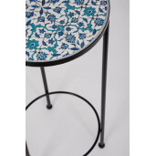 Set 3 suporturi flori otel ceramica Samos Ø30x68h; ø25x57h; ø20x51h