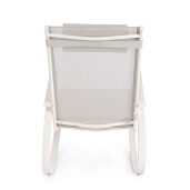 Fotoliu gradina, terasa alb gri Ercolano 60x107x95h