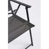 Set mobilier gradina cu umbrela soare otel gri charcoal Pompei 