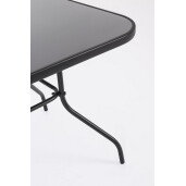 Set mobilier gradina cu umbrela soare otel gri charcoal Pompei 