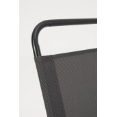 Set mobilier gradina masa, 6 scaune,  cu umbrela soare otel gri charcoal Pompei 