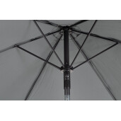 Set mobilier gradina masa, 6 scaune,  cu umbrela soare otel gri charcoal Pompei 