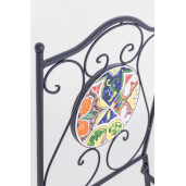 Set 2 scaune gradina otel ceramica Paloma 39x47x92 cm