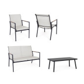 Set mobilier gradina otel textilena Marsala