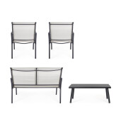 Set mobilier gradina otel textilena Marsala