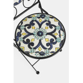 Set mobilier gradina otel ceramica multicolora Positano 38x38x92h ; ø60x75h