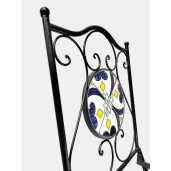 Set mobilier gradina otel ceramica multicolora Positano 38x38x92h ; ø60x75h