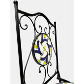 Set mobilier gradina otel ceramica multicolora Positano 38x38x92h ; ø60x75h