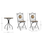 Set mobilier gradina Kansas 38x38x92 cm, 60x75 cm