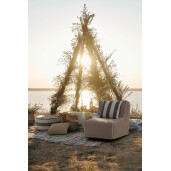 Fotoliu gonflabil textil bej Rihanna 90x60x70 cm