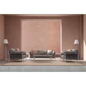 Set 2 fete perna exterior, interior roz crem Bhajan 45x2.3x45 cm