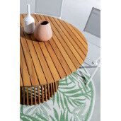 Masa lemn acacia maro Rodano Ø120x74h