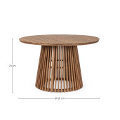 Masa lemn acacia maro Rodano Ø120x74h
