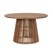 Masa lemn acacia maro Rodano Ø120x74h