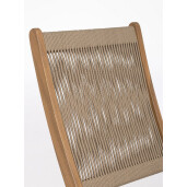 Set 2 scaune gradina, terasa lemn acacia textil bej Danubio 42x61x90h