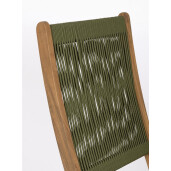 Set 2 scaune gradina, terasa lemn acacia textil verde olive Danubio 42x61x90h
