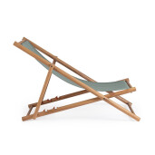 Set 2 scaune gradina, terasa lemn acacia textil gri petrol Danubio 68x106/114x76/89h