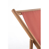 Set 2 scaune gradina, terasa lemn acacia textil caramiziu Danubio 68x106/114x76/89h