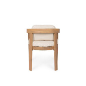 Set 2 scaune lemn masiv acacia maro perne crem Pablo 58x60x79h