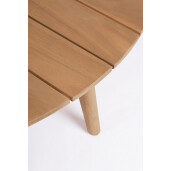 Set mobilier gradina, terasa canapea, 2 fotolii, masuta cafea lemn masiv maro perne crem Thiago 160x76x84 cm