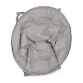 Fotoliu pliabil cadru din otel si perna textil gri Rock 65 cm x 75 cm x 80 h x 42 h1