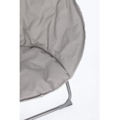Fotoliu pliabil cadru din otel si perna textil gri Rock 65 cm x 75 cm x 80 h x 42 h1