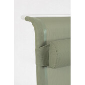 Set 2 scaune gradina aluminiu textilena verde olive Cayo 57x85x73h