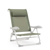 Set 2 scaune gradina aluminiu textilena verde olive Cayo 57x85x73h