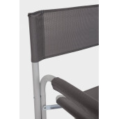 Set 2 scaune gradina aluminiu textilena gri Cayo 57x47x79h