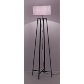 Lampadar fier negru cu abajur alb Mathis Ø 40 cm x 156 h