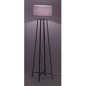 Lampadar fier gri cu abajur alb Mathis Ø 40 cm x 156 h