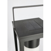 Felinar incarcare solara otel negru 17x17x38h