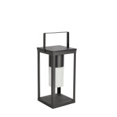 Felinar incarcare solara otel negru 17x17x38h