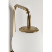 Aplica metal auriu sticla alba Delphine 17x30x50 cm