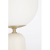 Veioza metal sticla alba Delphine 20x51 cm