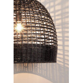 Lustra ratan negru Siwa 53x48.5 cm