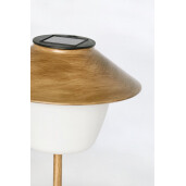 Set 2 veioze incarcare solara otel alb maro Klara Ø18x27,5h