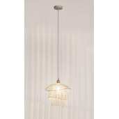 Set 2 lustre metal alb Ciad 30x29x26 cm