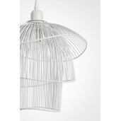 Set 2 lustre metal alb Ciad 30x29x26 cm