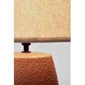 Veioza ceramica maro textil crem Irvin Ø26x41,5h