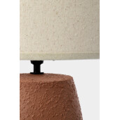 Veioza ceramica maro textil crem Irvin Ø26x41,5h