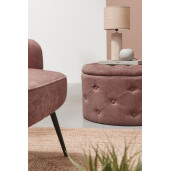 Veioza ceramica bej textil natur Adhara Ø20,5x42h